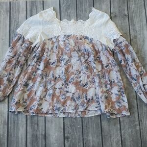 Oddy Boho Babydoll Top Sz Large